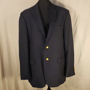 Men's Gioberti Navy Blazer with Gold Buttons - 44 Short